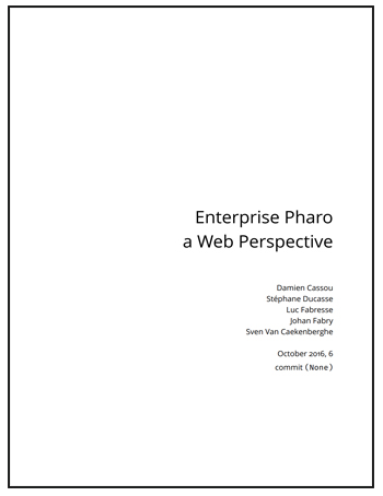 Enterprise Pharo a Web Perspective