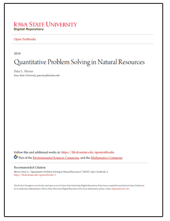 Quantitative Problem Solving in Natural Resources
