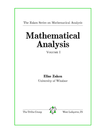 Mathematical Analysis I